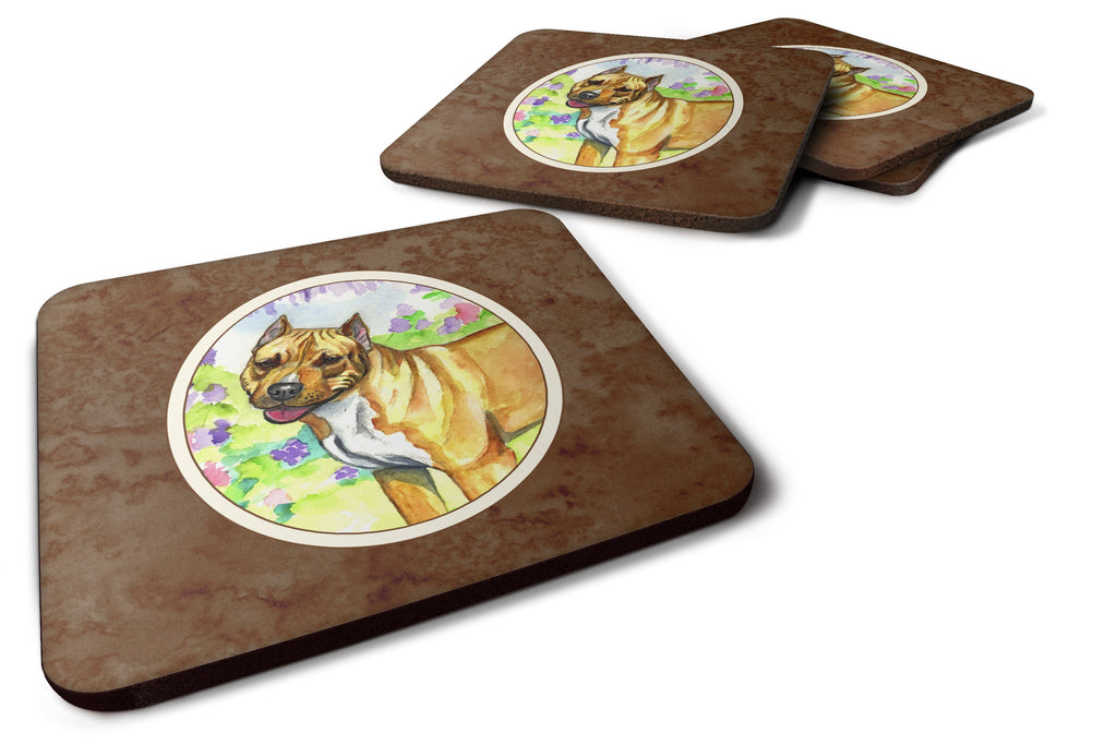 Pit Bull Foam Coasters Set of 4 Cup Coasters for Indoor Outdoor, Tabletop Protection, Anti Slip, Mouse pad Material
