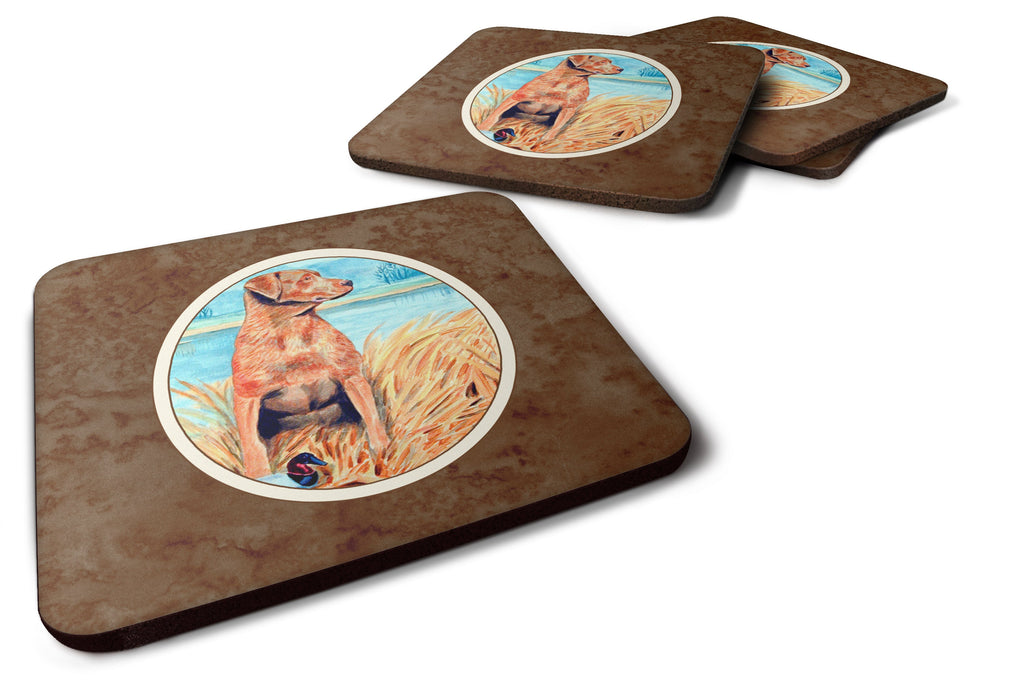 Chesapeake Bay Retriever Foam Coasters Set of 4 Cup Coasters for Indoor Outdoor, Tabletop Protection, Anti Slip, Mouse pad Material