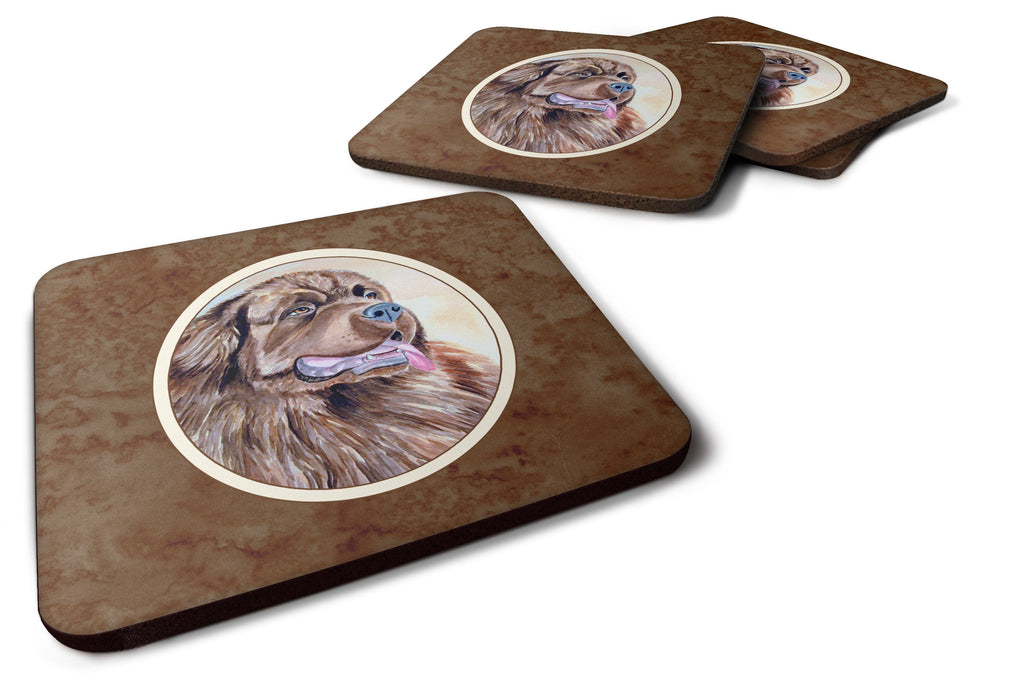 Newfoundland Foam Coasters Set of 4 Cup Coasters for Indoor Outdoor, Tabletop Protection, Anti Slip, Mouse pad Material