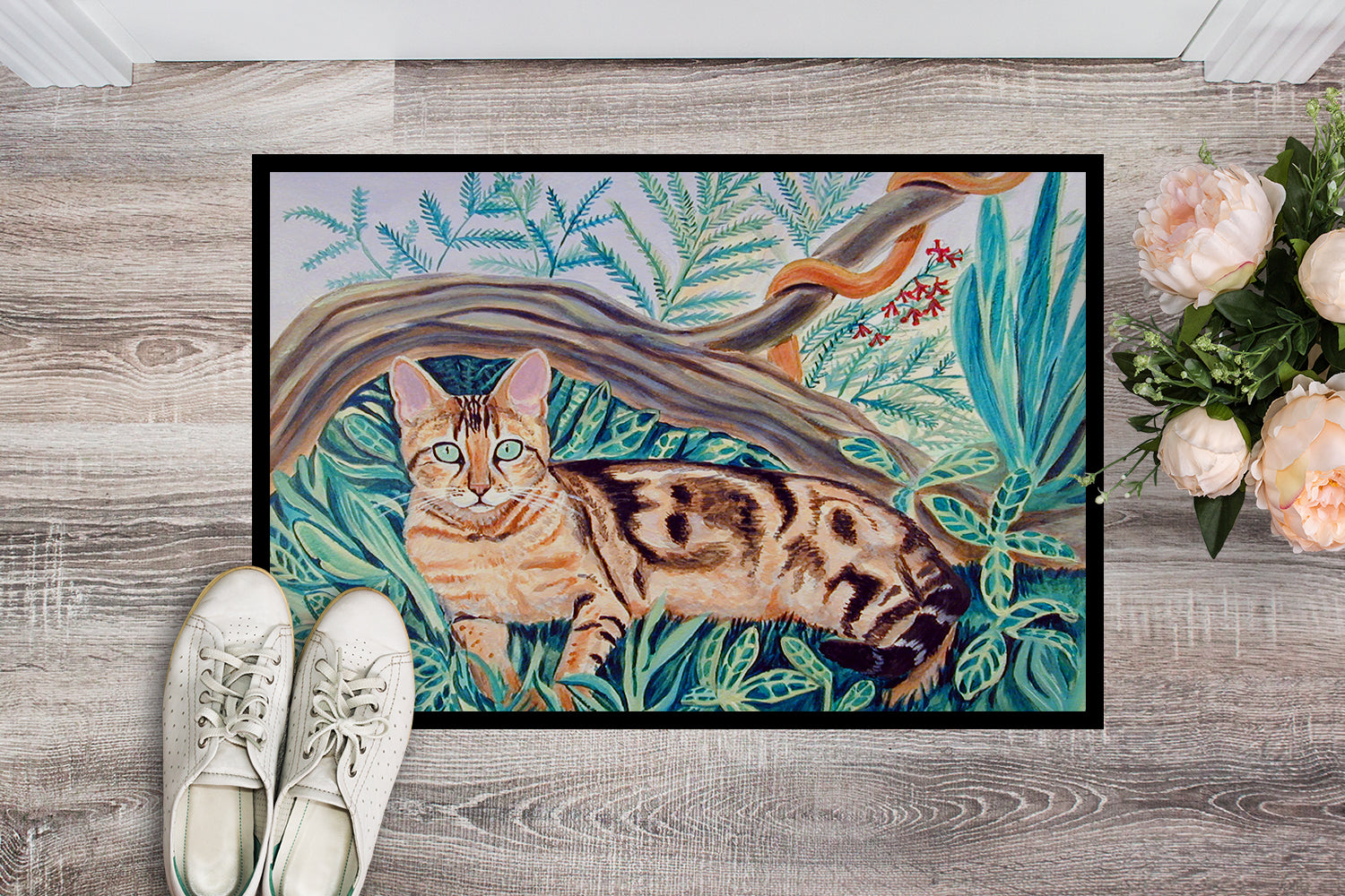Cat - Maine Coon Doormat Indoor Outdoor 24H X 36W Front Door Mat Rugs for Entryway, Non Slip Washable Low Pile,