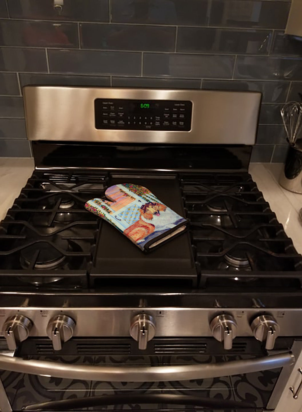 Collie Oven Mitt Heat Resistant Thick Oven Mitt for Hot Pans and Oven, Kitchen Mitt Protect Hands, Cooking Baking Glove