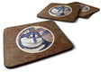 Fall Leaves Siberian Husky Foam Coasters Set of 4 Cup Coasters for Indoor Outdoor, Tabletop Protection, Anti Slip, Mouse pad Material