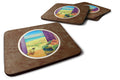 Pug Foam Coasters Set of 4 Cup Coasters for Indoor Outdoor, Tabletop Protection, Anti Slip, Mouse pad Material