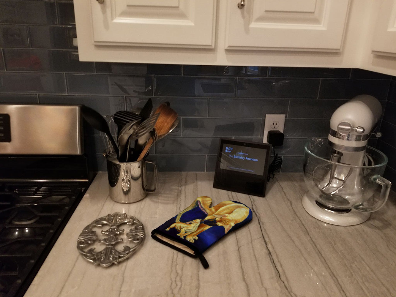 Great Dane and Puppy  Oven Mitt Heat Resistant Thick Oven Mitt for Hot Pans and Oven, Kitchen Mitt Protect Hands, Cooking Baking Glove