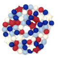 Red White and Blue with Stars Felt Garland 6 Foot