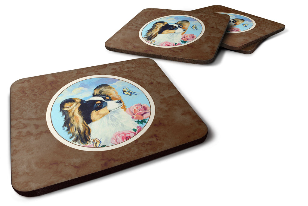 Papillon Foam Coasters Set of 4 Cup Coasters for Indoor Outdoor, Tabletop Protection, Anti Slip, Mouse pad Material