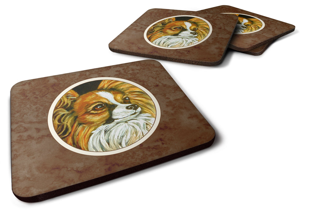 Papillon Foam Coasters Set of 4 Cup Coasters for Indoor Outdoor, Tabletop Protection, Anti Slip, Mouse pad Material