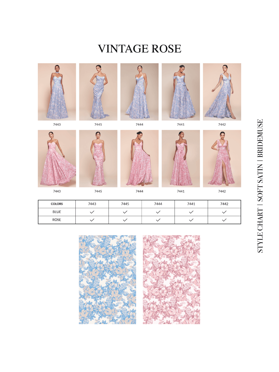 Ladivine 7443 Dress Strapless A-Line Floral Satin Dress