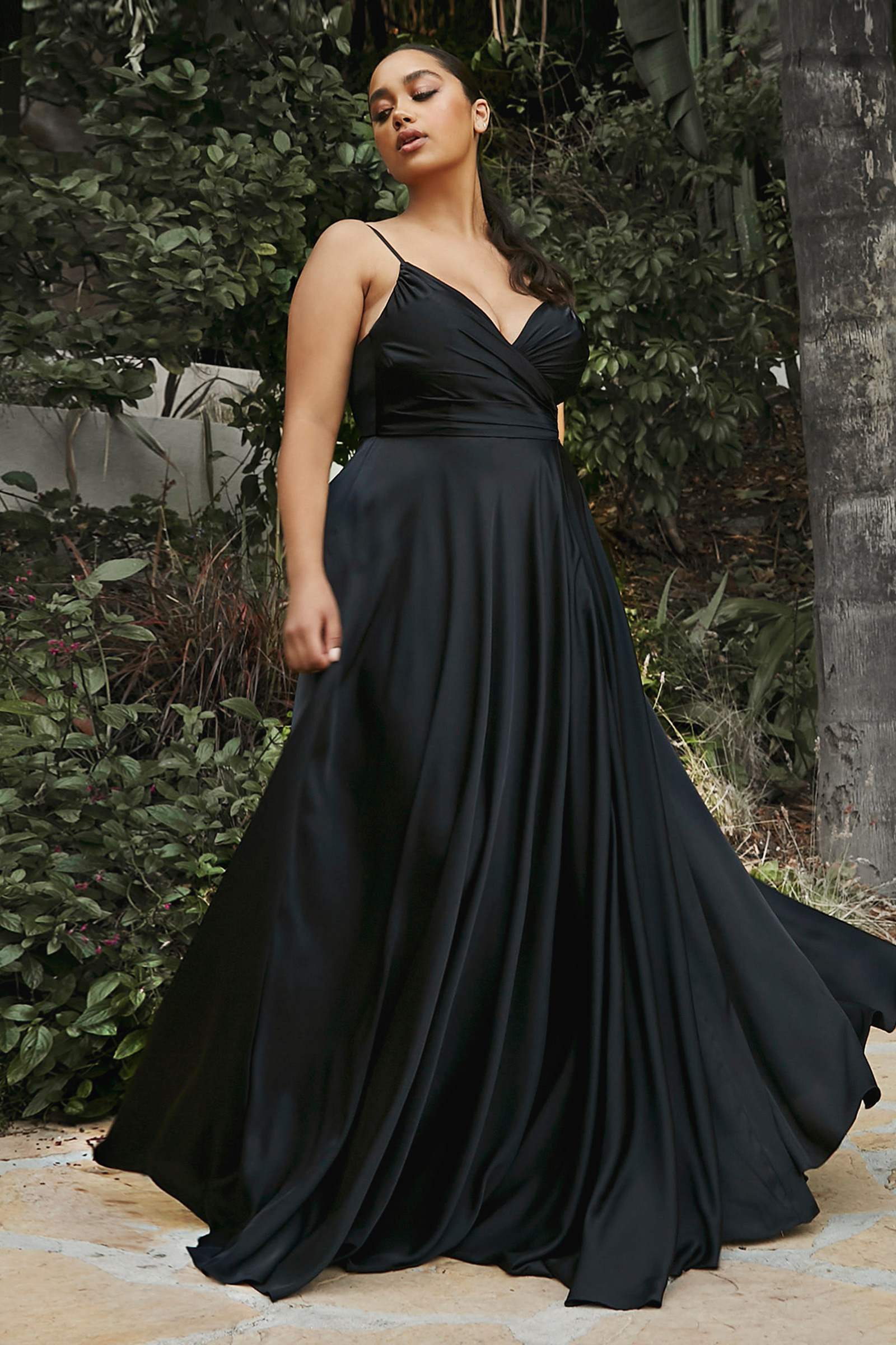 Cinderella Divine 7485C Sweetheart Neckline Soft Satin A-Line Formal Dress