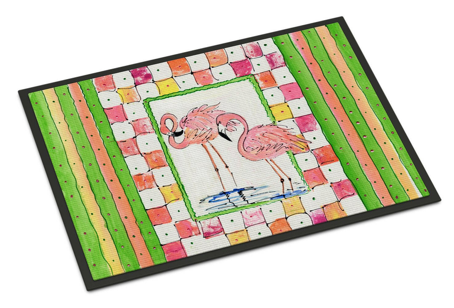 Bird - Flamingo Doormat Indoor Outdoor 18H X 27W Front Door Mat Rugs for Entryway, Non Slip Washable