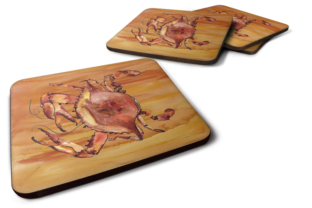 Cooked Crab Spicy Hot Foam Coasters Set of 4 Cup Coasters for Indoor Outdoor, Tabletop Protection, Anti Slip, Mouse pad Material