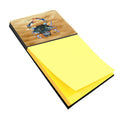 Female Blue Crab Sandy Beach Watercolor Sticky Note Holder Refillable Dispenser Desk Accessory 3x3 Pad Gift