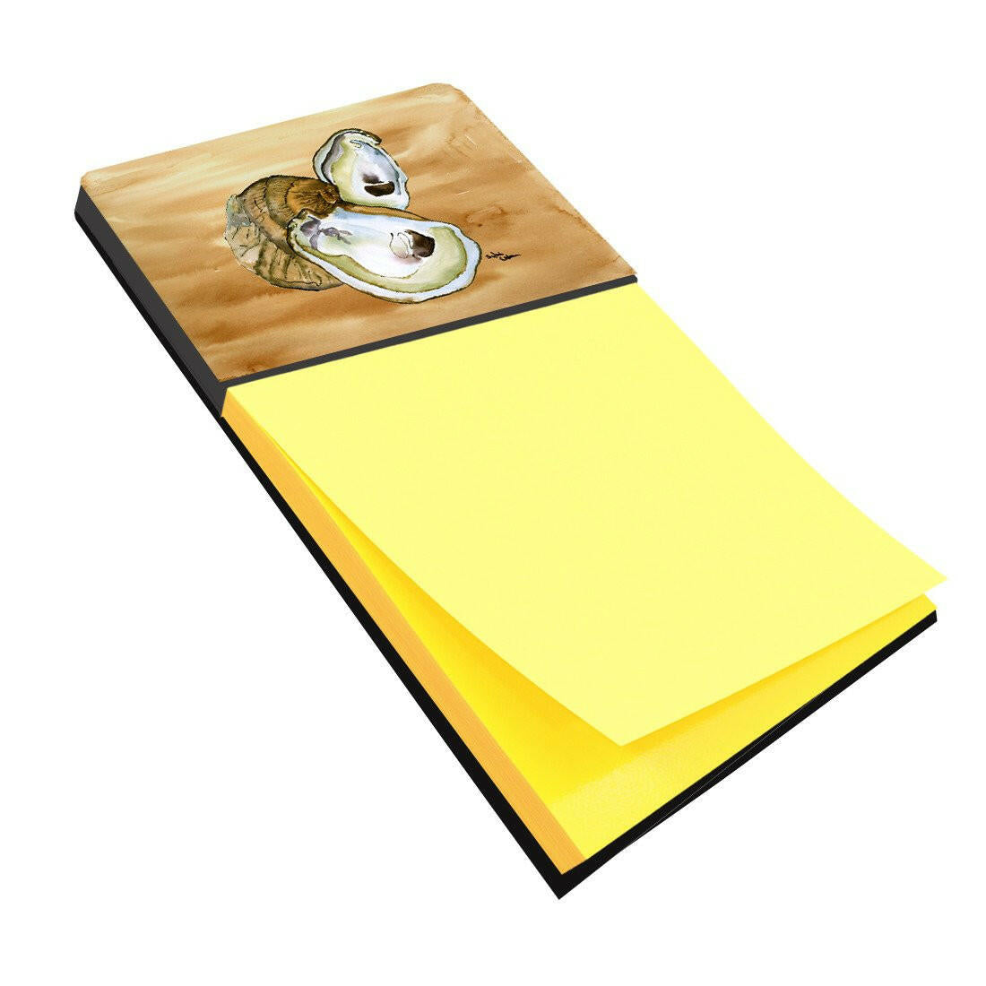 Oyster  Sandy Beach Watercolor Sticky Note Holder Refillable Dispenser Desk Accessory 3x3 Pad Gift