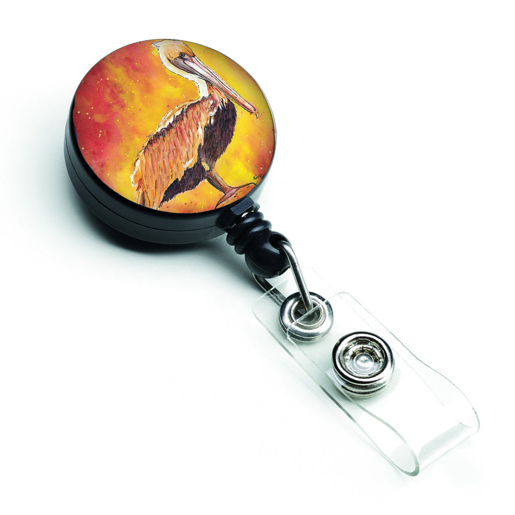 Brown Pelican Hot and Spicy Retractable Badge Reel for Nurses ID Badge Holder with Clip Retractable Employee Badge Holder, Belt Clip