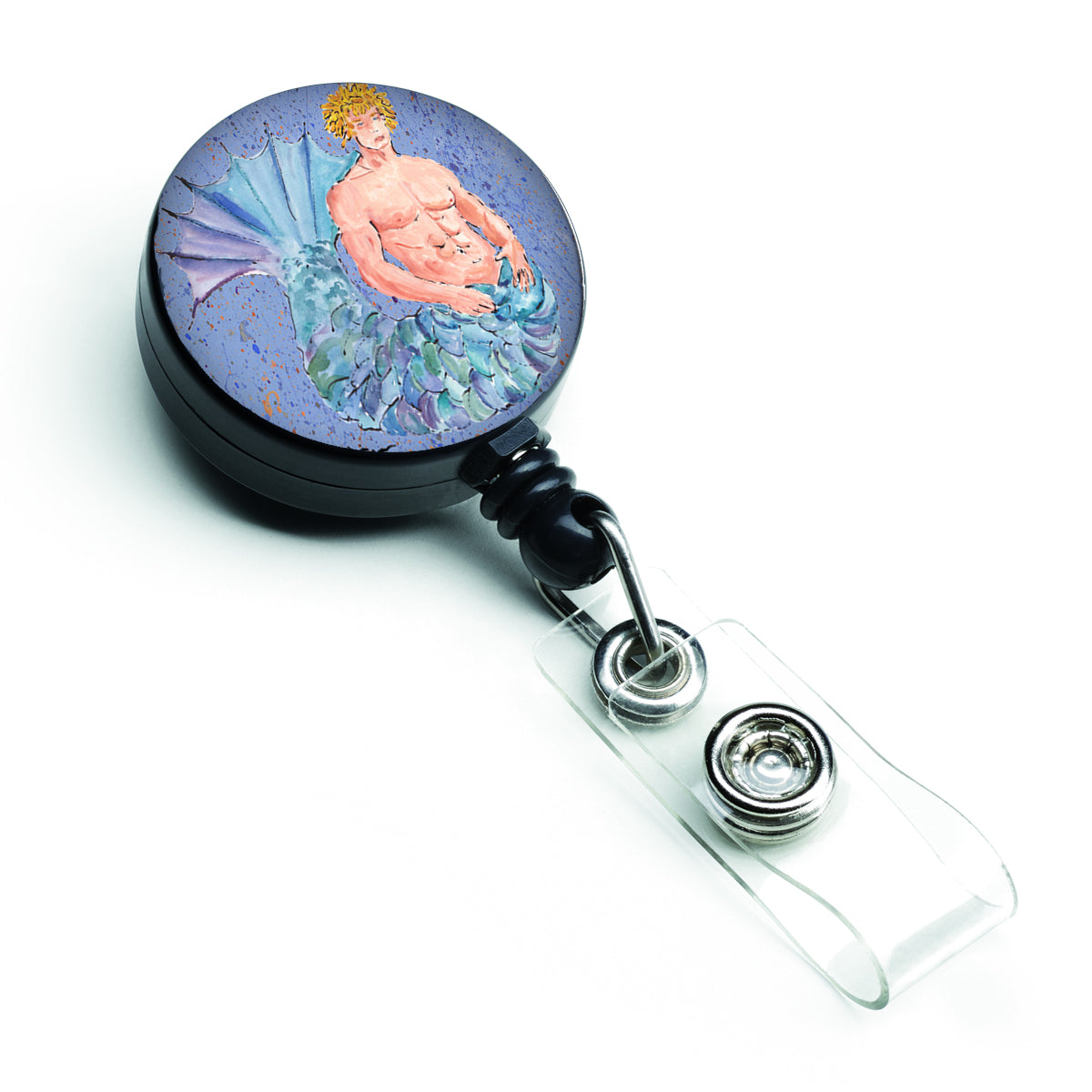 Blonde Merman Retractable Badge Reel for Nurses ID Badge Holder with Clip Retractable Employee Badge Holder, Belt Clip