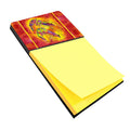 Bright Shrimp on Red Watercolor Sticky Note Holder Refillable Dispenser Desk Accessory 3x3 Pad Gift