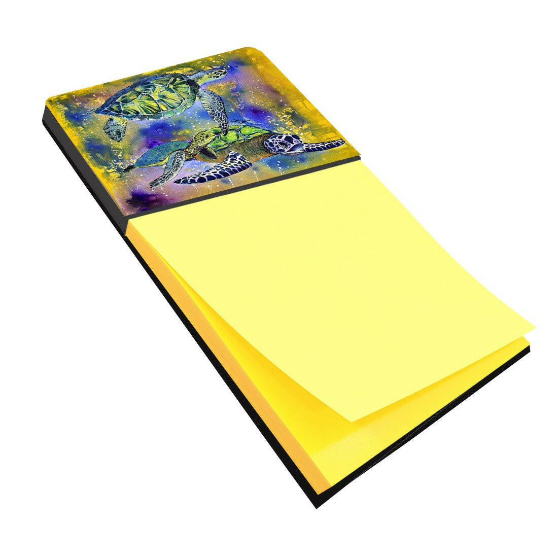 Turtle Watercolor Sticky Note Holder Refillable Dispenser Desk Accessory 3x3 Pad Gift
