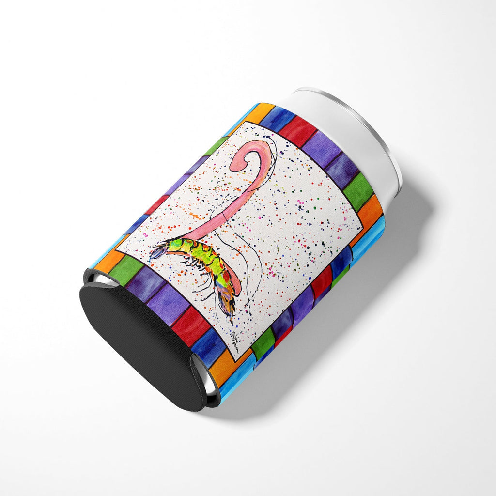 Beach and Seafood Letter L Can or Bottle Hugger Cooler Sleeve for Standard 12 oz Cans, Insulated Foam Beer & Soda Can Hugger Reusable