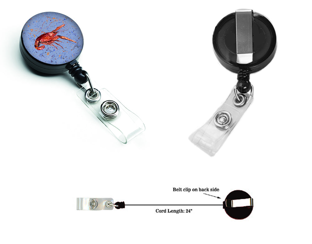 Crawfish Retractable Badge Reel for Nurses ID Badge Holder with Clip Retractable Employee Badge Holder, Belt Clip