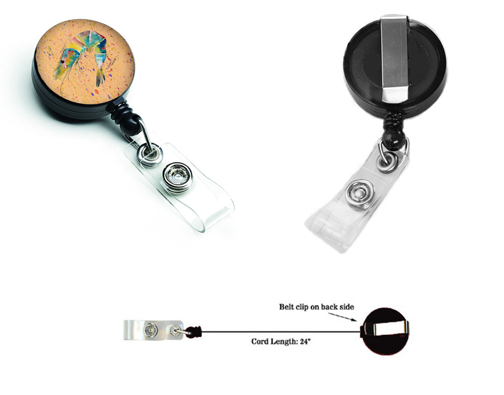 Shrimp Retractable Badge Reel for Nurses ID Badge Holder with Clip Retractable Employee Badge Holder, Belt Clip