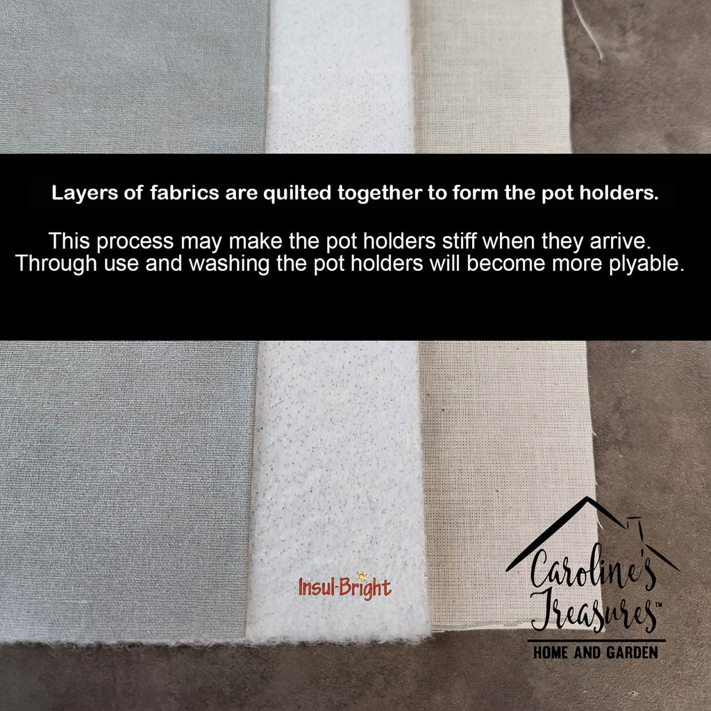 Palm Tree Pot Holder Set of 2 Heat Resistant Quilted Hot Pads 7.5 x 7.5 Inch, Insulated Kitchen Trivets for Cooking & Baking