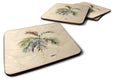 Palm Tree Foam Coasters Set of 4 Cup Coasters for Indoor Outdoor, Tabletop Protection, Anti Slip, Mouse pad Material