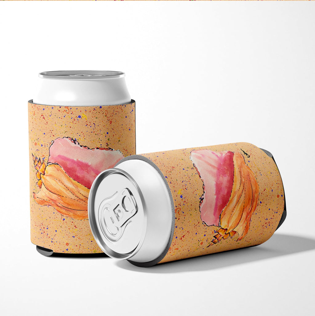 Shells Can or Bottle Hugger Cooler Sleeve for Standard 12 oz Cans, Insulated Foam Beer & Soda Can Hugger Reusable