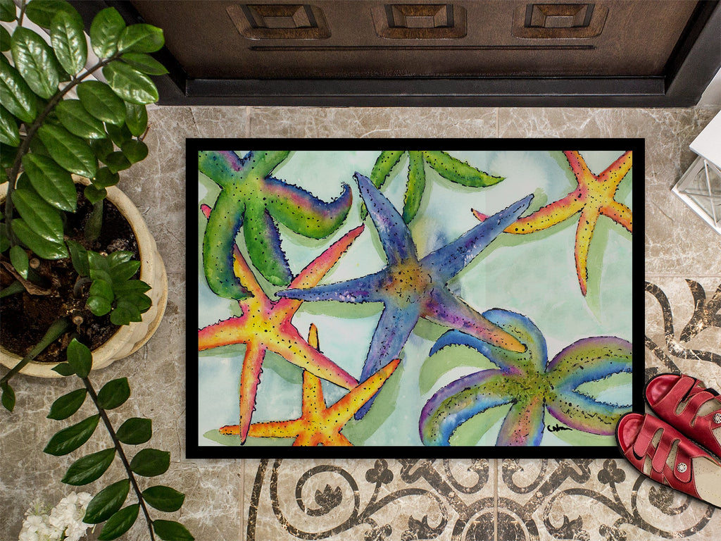 Starfish Doormat Indoor Outdoor 24H X 36W Front Door Mat Rugs for Entryway, Non Slip Washable Low Pile,