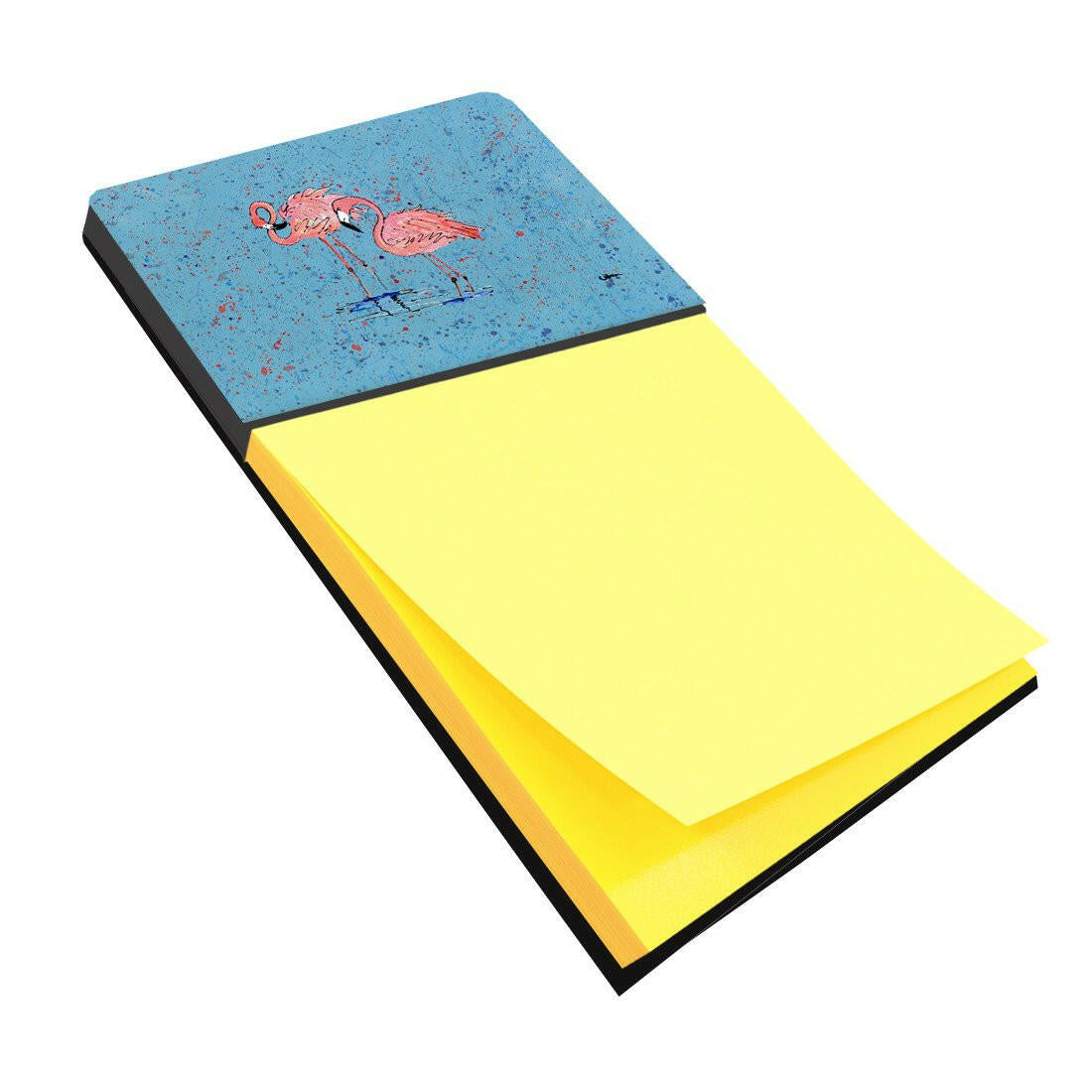 Flamingo Watercolor Sticky Note Holder Refillable Dispenser Desk Accessory 3x3 Pad Gift