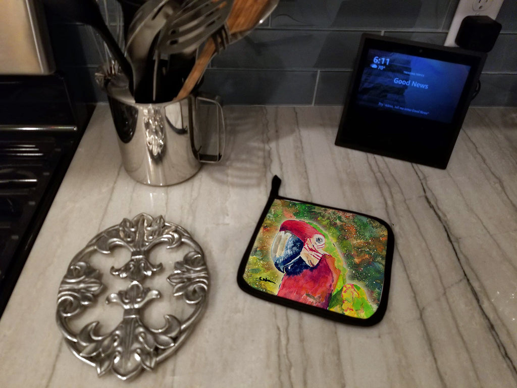 Parrot  Parrot Head Pot Holder Set of 2 Heat Resistant Quilted Hot Pads 7.5 x 7.5 Inch, Insulated Kitchen Trivets for Cooking & Baking