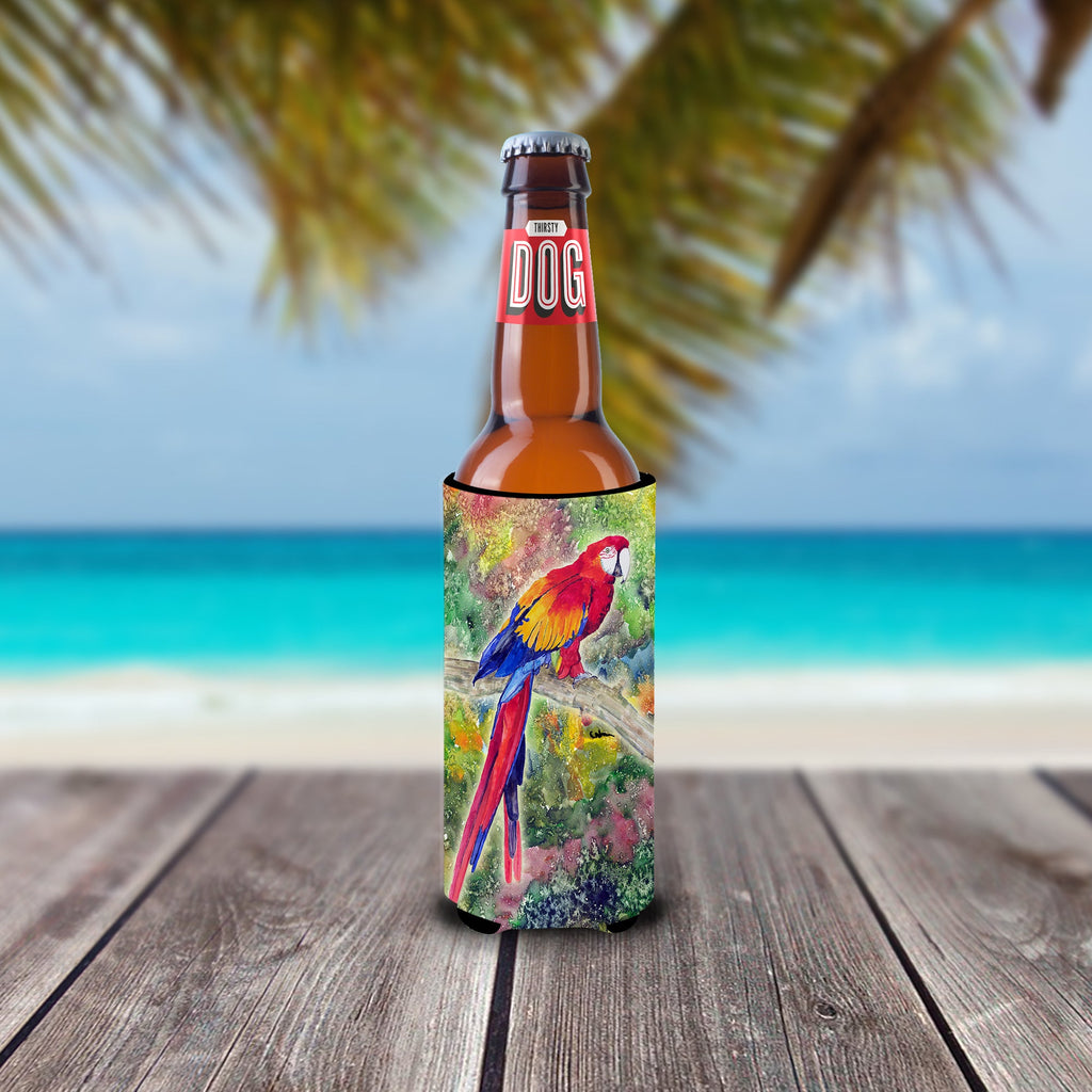 Parrot  Parrot Head Slim Can Hugger , Insulated Foam Hugger for 12 oz Slim Cans, Beer Bottles & Water Bottles, Printed in USA