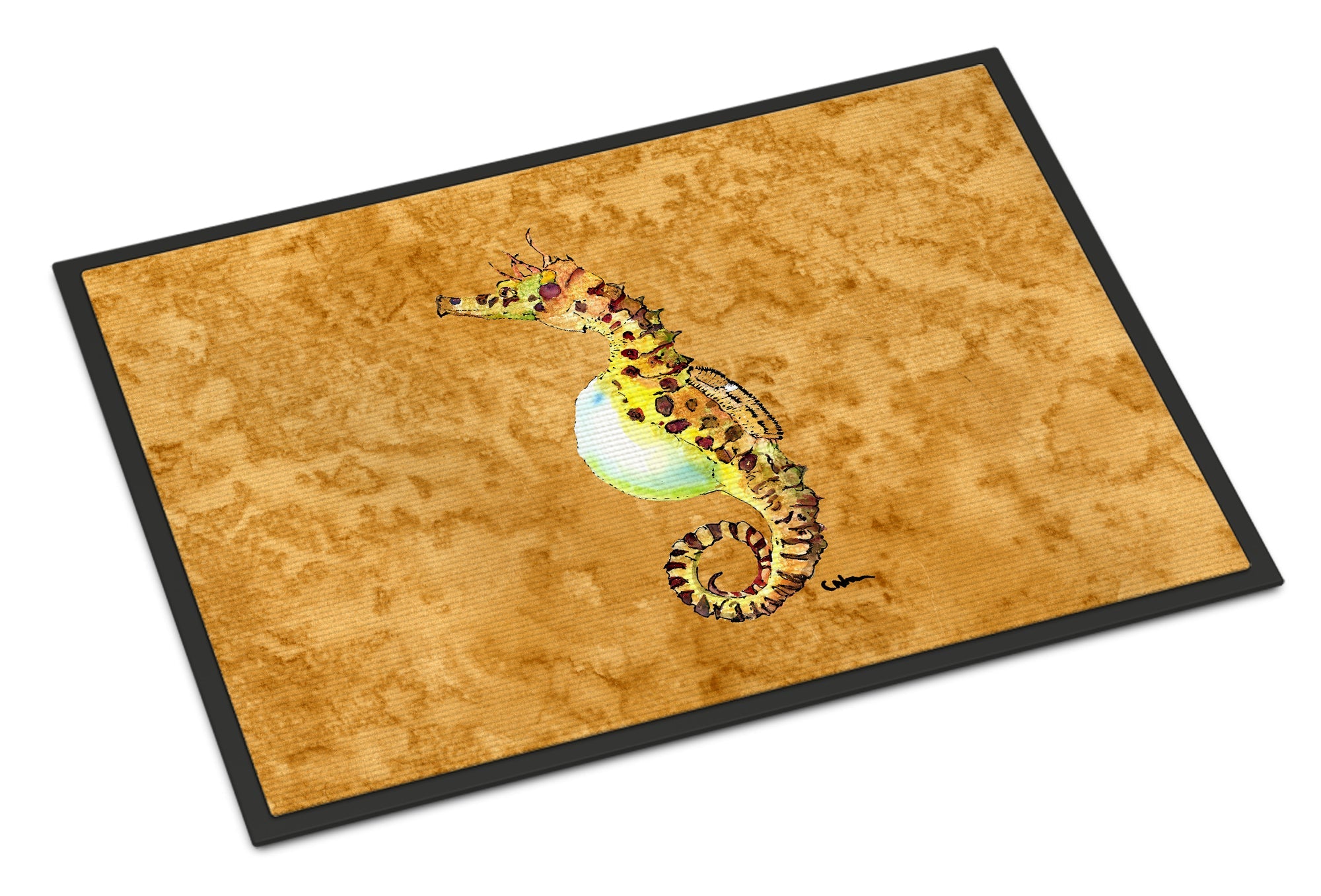 Seahorse Doormat Indoor Outdoor 24H X 36W Front Door Mat Rugs for Entryway, Non Slip Washable Low Pile,