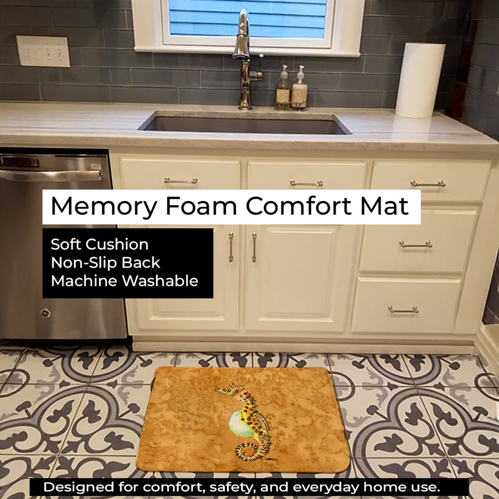 Seahorse Memory Foam Kitchen Mat Machine Washable Anti-Fatigue Cushion Comfort Bath or Kitchen Rug