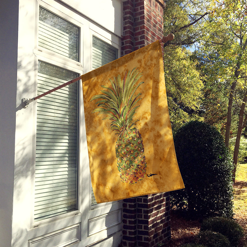 Pineapple House Flag 28x40 Porch Sleeve Pole Decorative Outside Yard Banner Artwork Wall Hanging, Polyester