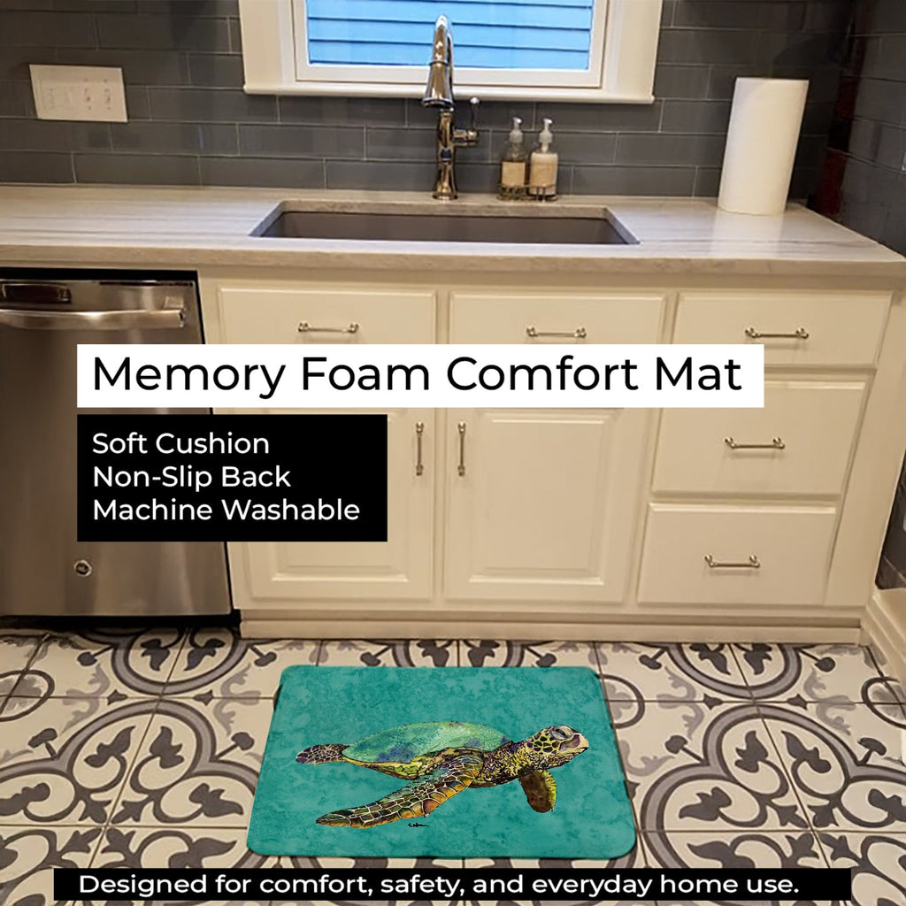 Turtle Memory Foam Kitchen Mat Machine Washable Anti-Fatigue Cushion Comfort Bath or Kitchen Rug