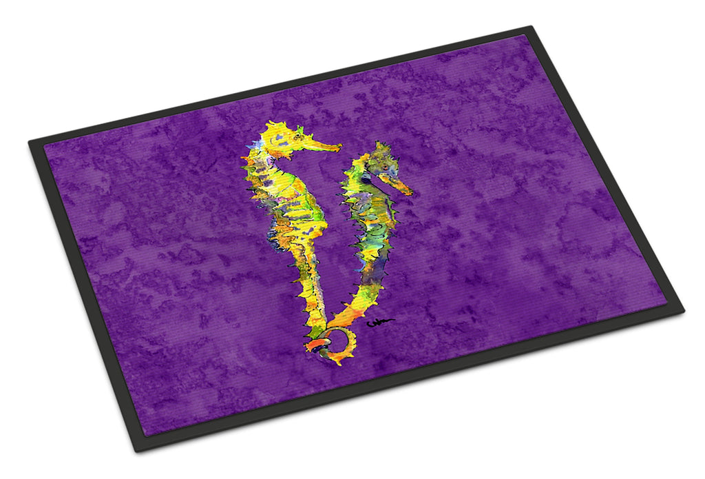 Seahorse Doormat Indoor Outdoor 24H X 36W Front Door Mat Rugs for Entryway, Non Slip Washable Low Pile,
