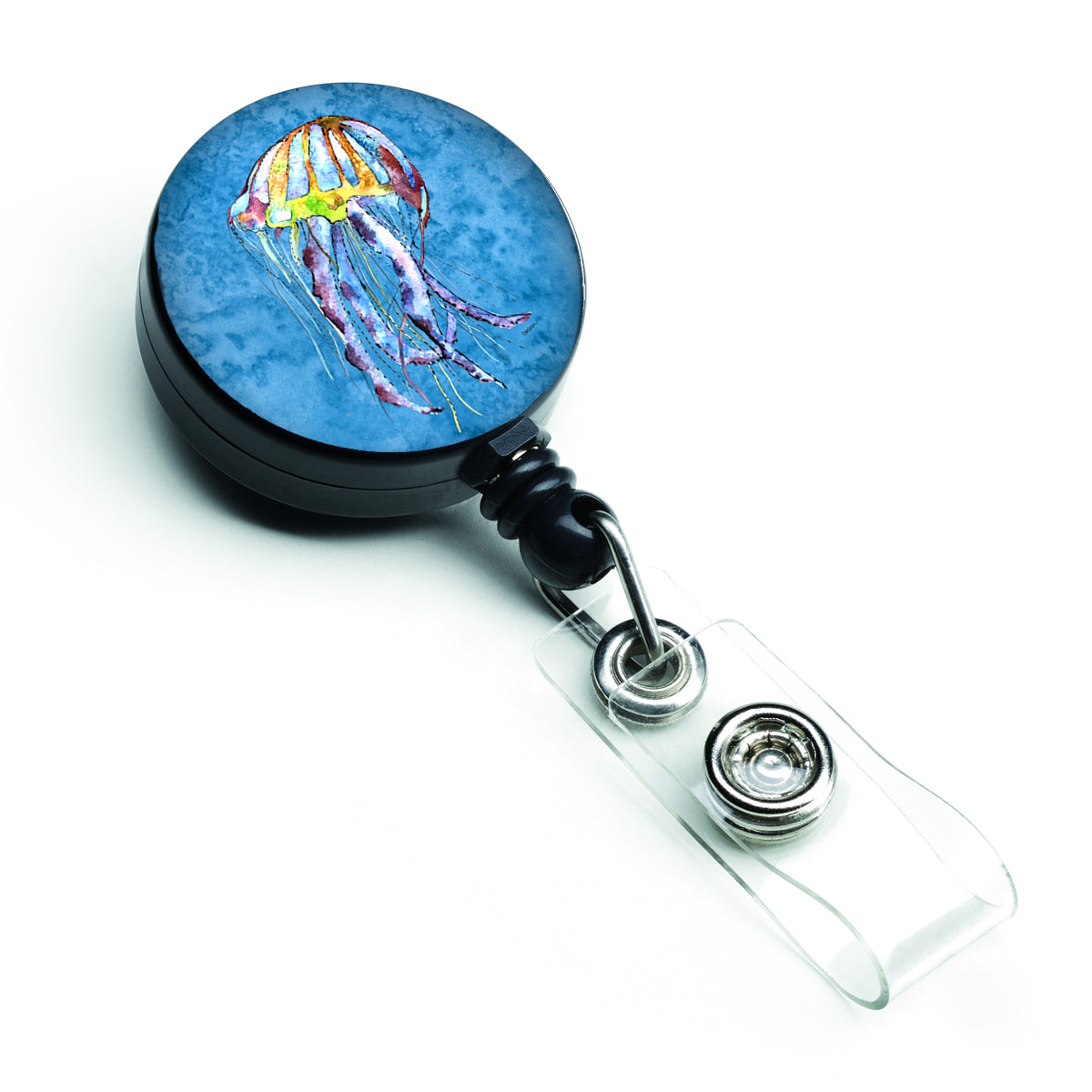 Jellyfish Retractable Badge Reel for Nurses ID Badge Holder with Clip Retractable Employee Badge Holder, Belt Clip