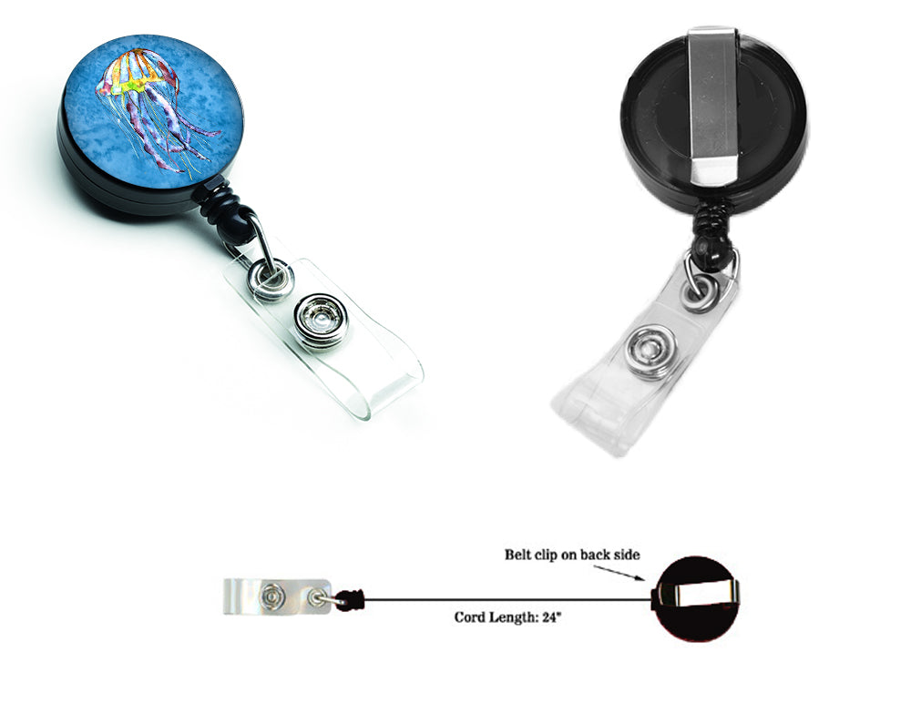 Jellyfish Retractable Badge Reel for Nurses ID Badge Holder with Clip Retractable Employee Badge Holder, Belt Clip
