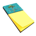 Welcome Palm Tree on Teal Watercolor Sticky Note Holder Refillable Dispenser Desk Accessory 3x3 Pad Gift