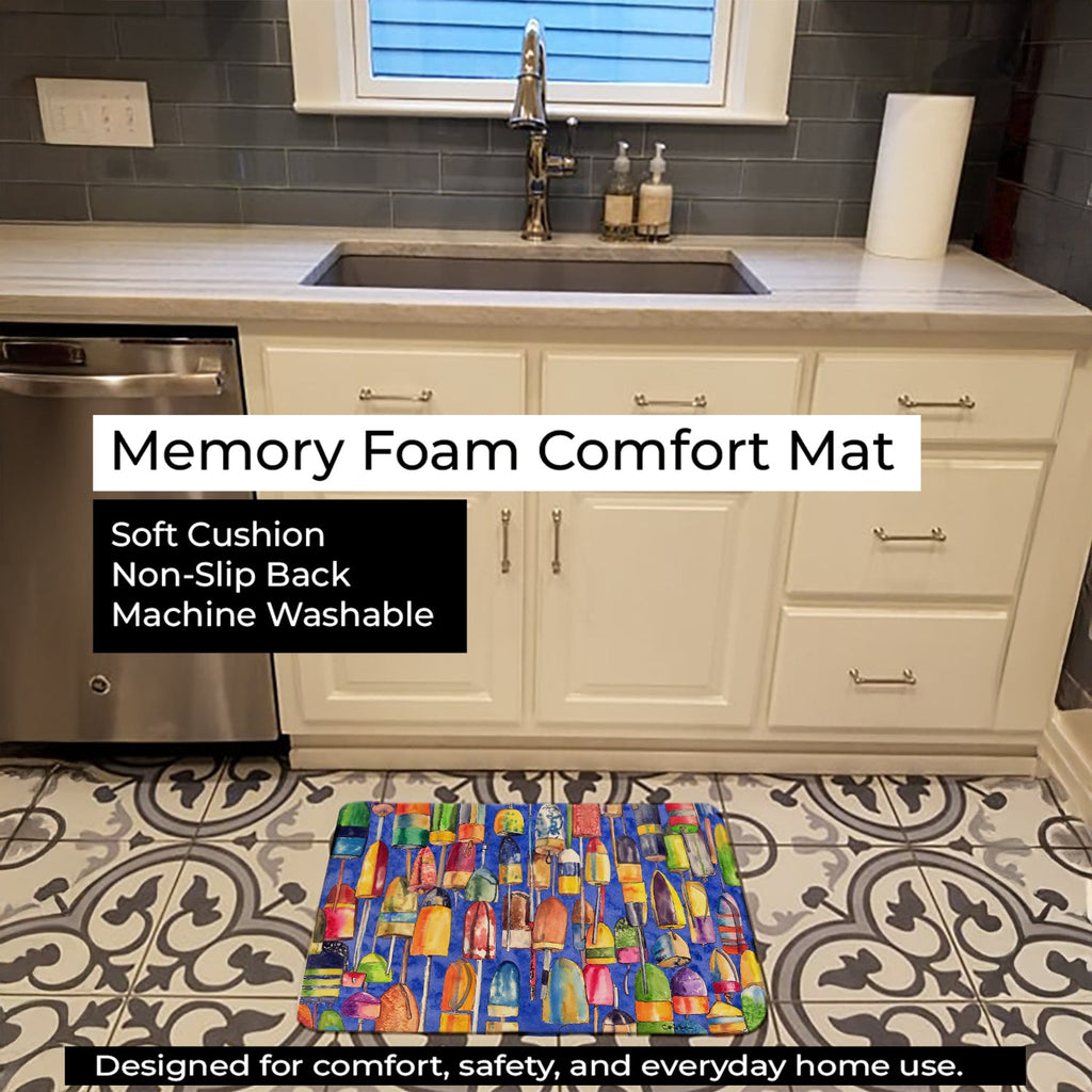 Lobster Bouys Memory Foam Kitchen Mat Machine Washable Anti-Fatigue Cushion Comfort Bath or Kitchen Rug