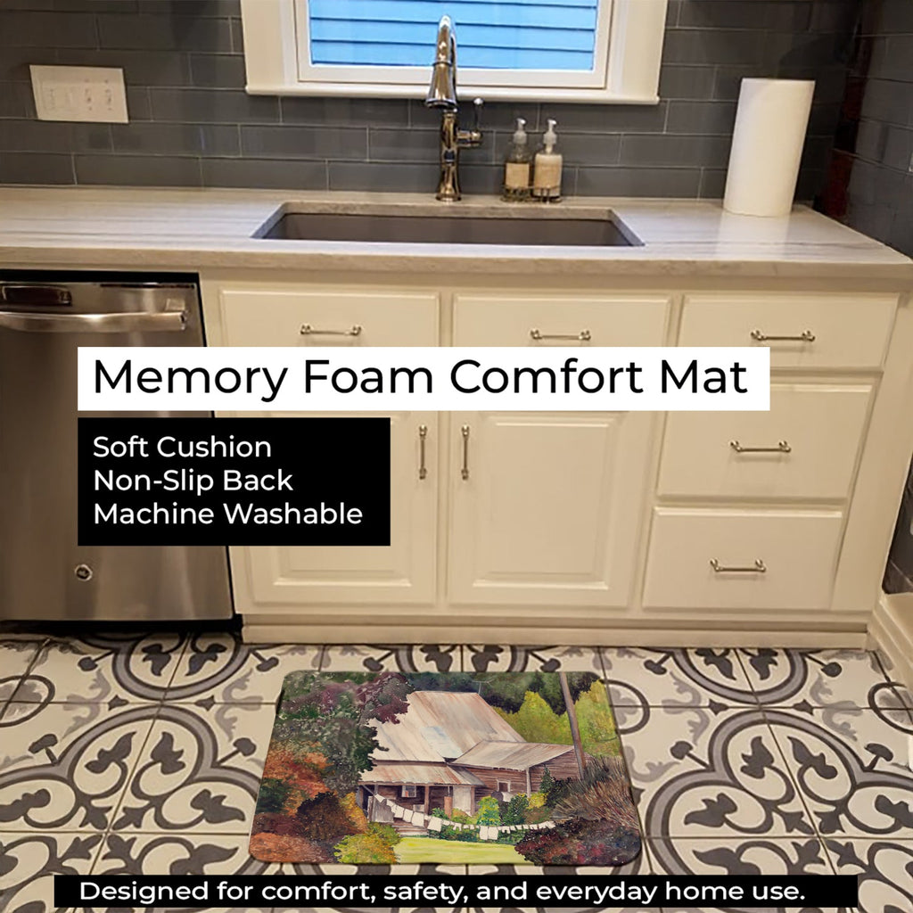 Wash Day Memory Foam Kitchen Mat Machine Washable Anti-Fatigue Cushion Comfort Bath or Kitchen Rug