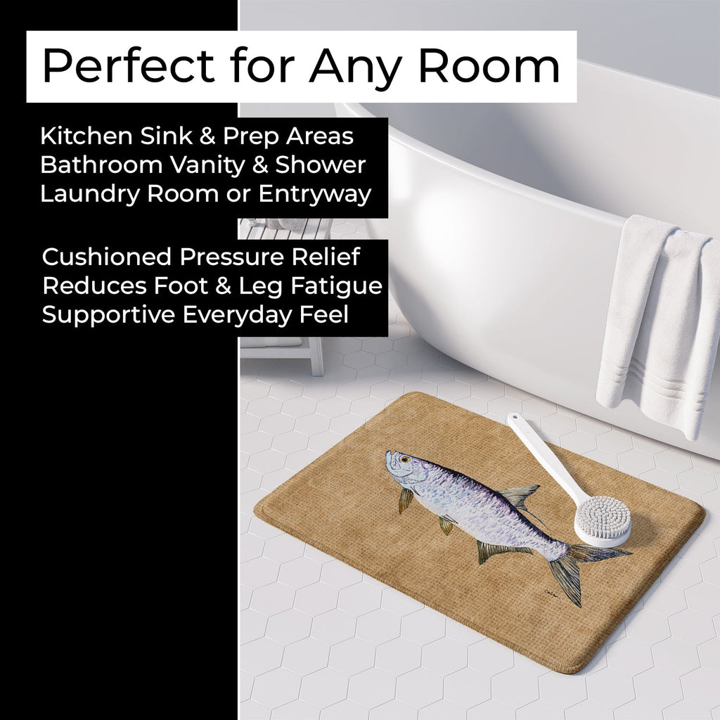 Tarpon Memory Foam Kitchen Mat Machine Washable Anti-Fatigue Cushion Comfort Bath or Kitchen Rug