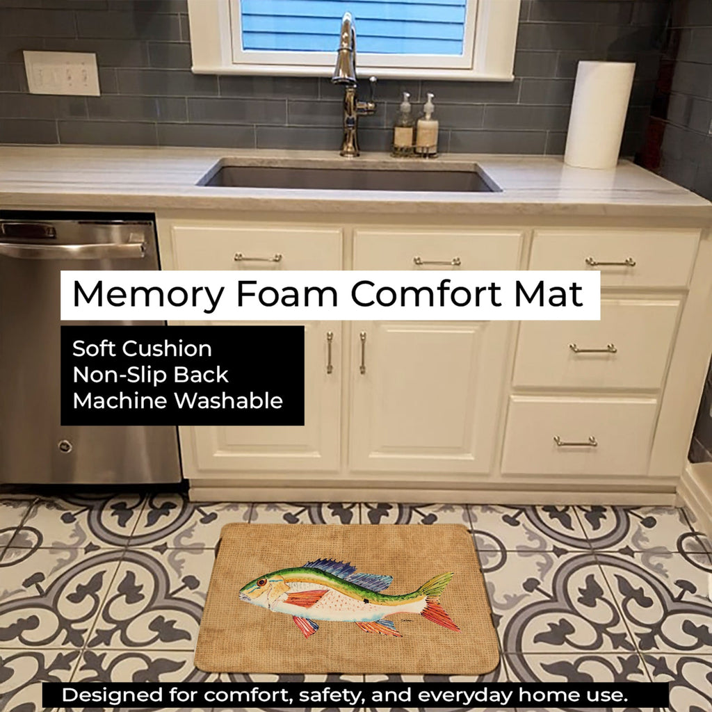 Rainbow Trout Memory Foam Kitchen Mat Machine Washable Anti-Fatigue Cushion Comfort Bath or Kitchen Rug