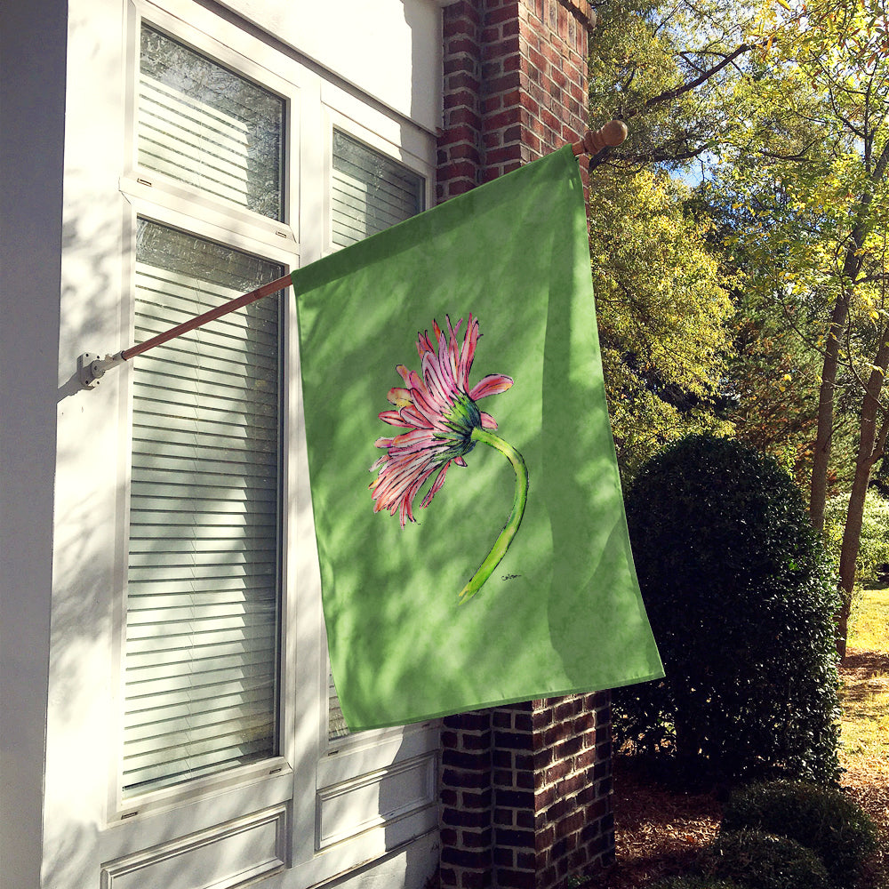 Gerber Daisy Pink House Flag 28x40 Porch Sleeve Pole Decorative Outside Yard Banner Artwork Wall Hanging, Polyester