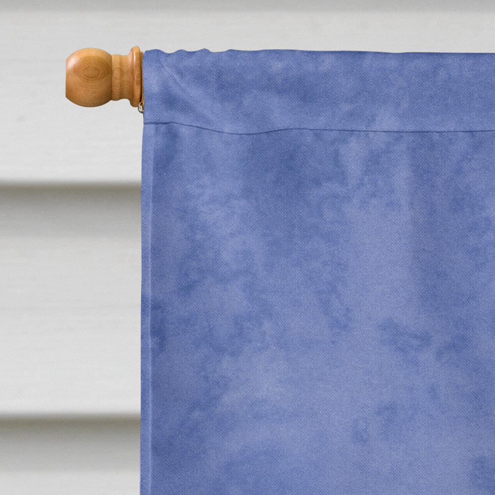 Butterfly on Slate Blue House Flag 28x40 Porch Sleeve Pole Decorative Outside Yard Banner Artwork Wall Hanging, Polyester