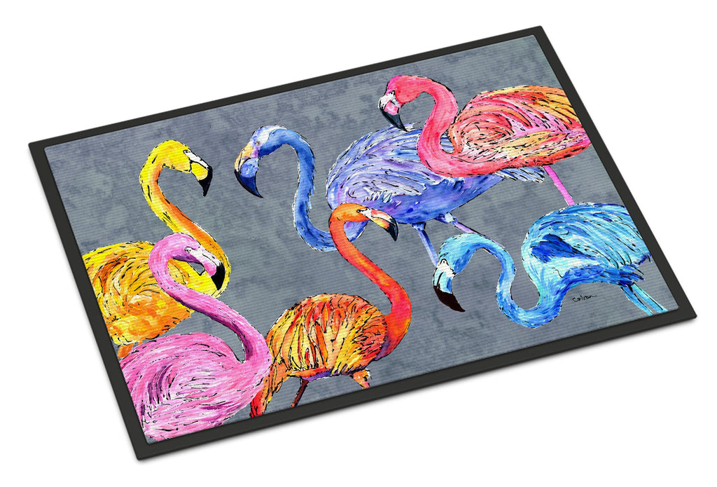 Flamingo Six Senses Doormat Indoor Outdoor 24H X 36W Front Door Mat Rugs for Entryway, Non Slip Washable Low Pile,