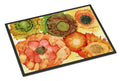 Abstract Flowers Blossoms Doormat Indoor Outdoor 18H X 27W Front Door Mat Rugs for Entryway, Non Slip Washable