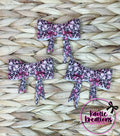 D15 BEADABLE JUMBO SILICONE BOW PINK LEOPARD BOWS (1ct)