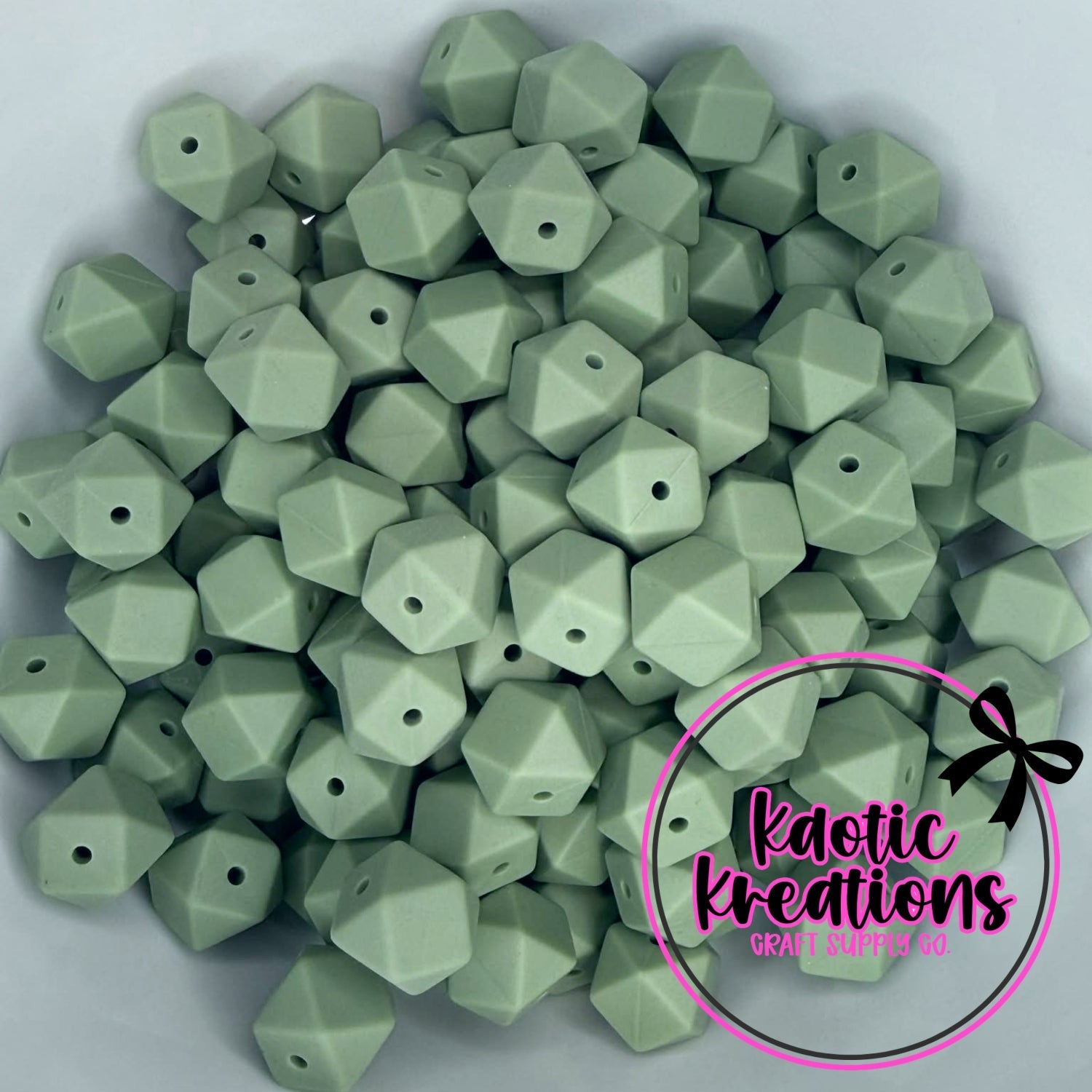14MM HEXAGON FRESH EUCALYPTUS #104 (10ct)