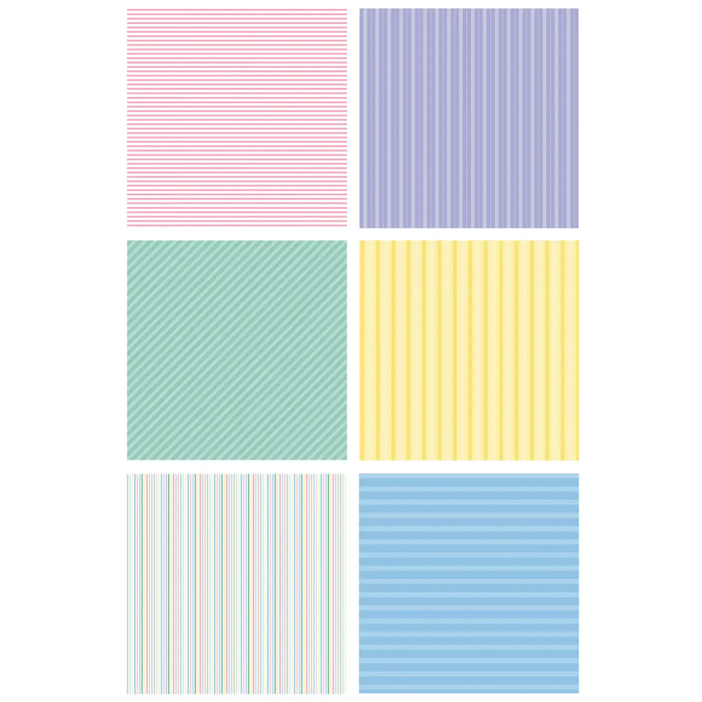 Pastel Stripes 6x6 Paper Pack Everett Rd. by Cathe Holden